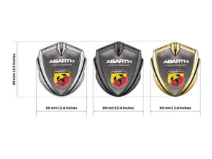 Fiat Abarth Metal Domed Emblem Tuning Design Shiny Max
